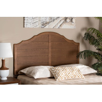 Baxton Studio MG9742-Ash Walnut-HB-Full Baxton Studio Clive Vintage Traditional Farmhouse Ash Walnut Finished Wood Full Size Headboard